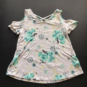 Cute girls cute out shoulder tee from justice